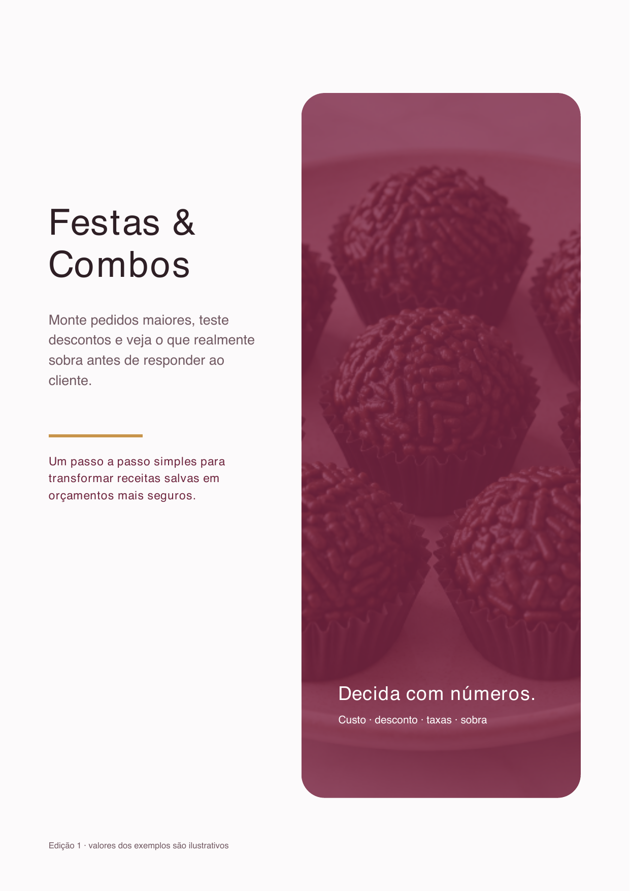 Capa aprovada do guia Festas & Combos